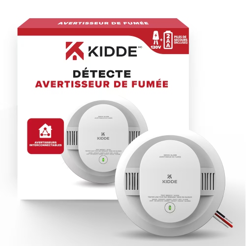 Brand New - Kidde Hardwired Smoke Alarm with 2 AA Backup Batteries