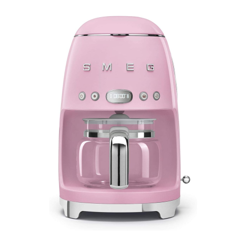 Open Box-Smeg 50's Style Programmable Drip Coffee Maker - 10-Cup DCF02PKUS - Pink