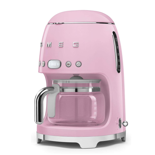 Open Box-Smeg 50's Style Programmable Drip Coffee Maker - 10-Cup DCF02PKUS - Pink