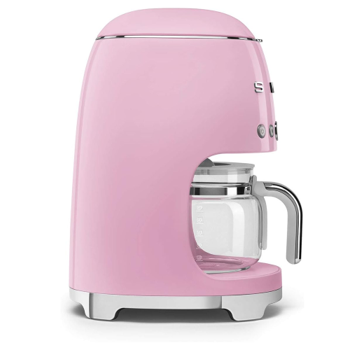 Open Box-Smeg 50's Style Programmable Drip Coffee Maker - 10-Cup DCF02PKUS - Pink