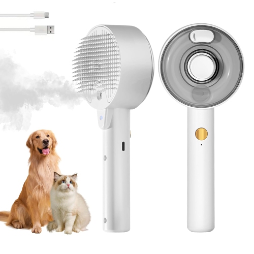 Brosse à vapeur pour chat, brosse à vaporiser pour poils d'animaux et peigne d'épilation pour épilation intérieure de chat, nettoyage de massage