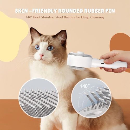 Steam Cat Brush,Spray Pet Grooming Brush & Hair Removal Comb for Indoor Cat Hair Removal,Massage Cleaning