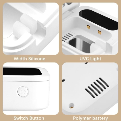 Portable Toothbrush Sterilizer Dryer,Stationary UV Toothbrush Box Suitable for Home and Travel