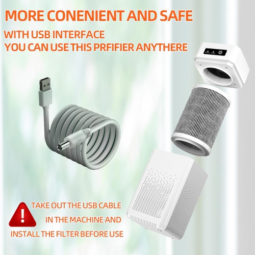 Air Purifier for Bedroom HEPA Air Purifier for Pet Smoke Pollen Dander Hair Smell Air Cleaner For Office Living Room