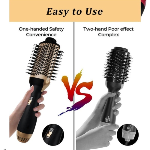 3 in 1 Hot Air Styler,Portable Electric Hair Dryer Curling Brush for Blow Drying,Curling,Straightening Hair