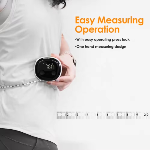 Smart Body Measuring Ruler with APP,LED Display Rechargeable Measuring Ruler for Fitness and Weight Loss Measurement