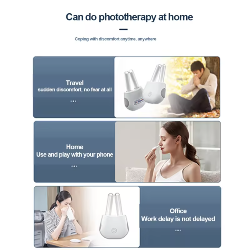 Thérapie nasale à lumière rouge pour nez Appareil de thérapie nasale à infrarouge rechargeable portative pour nez