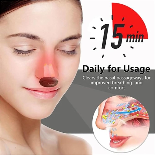 Red Light Nasal Therapy Device Nose Nasal Soothing Device External Nasal Relaxer for Rhinitis Infrared Light Rhinitis Device