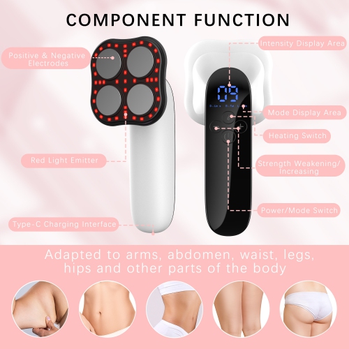 Red Light Body Massager EMS Infrared Body Shaping Massage Device 4-Head Massager for Whole Body