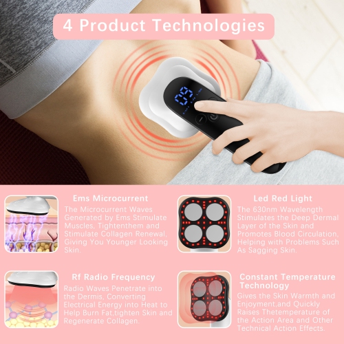 Red Light Body Massager EMS Infrared Body Shaping Massage Device 4-Head Massager for Whole Body