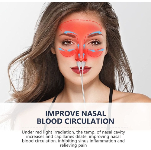 Red Light Nasal Therapy Device Portable Painless Rhinitis Machine Nasal Mucosa Repair Itching Device Relieves Sinus Pain