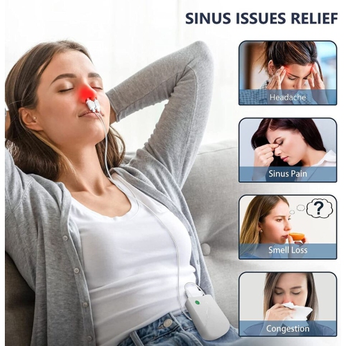 Red Light Nasal Therapy Device Portable Painless Rhinitis Machine Nasal Mucosa Repair Itching Device Relieves Sinus Pain