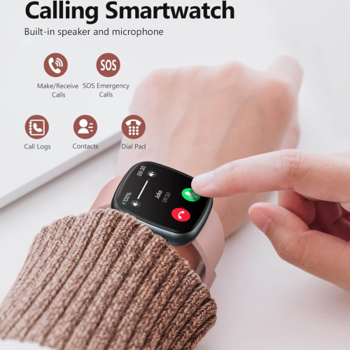 Smart Watch, 1.72" Smart Watch for Men Women, Fitness Tracker with 100+ Sport Modes, IP68 Waterproof, Heart Rate/Sleep/Spo2 Monitor, Activity Tracker