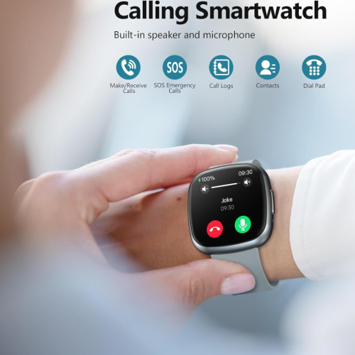 Smart Watch, 1.72" Smart Watch for Men Women, Fitness Tracker with 100+ Sport Modes, IP68 Waterproof, Heart Rate/Sleep/Spo2 Monitor, Activity Tracker