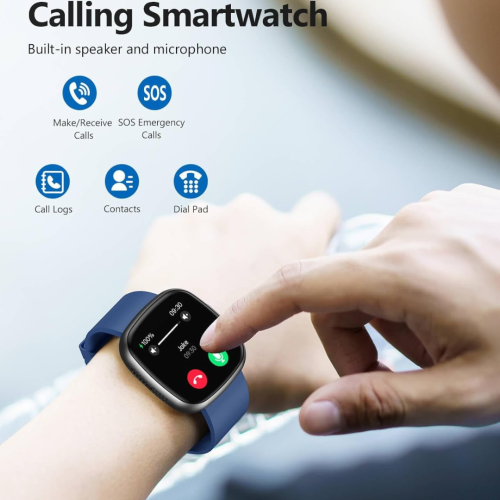 Smart Watch, 1.72" Smart Watch for Men Women, Fitness Tracker with 100+ Sport Modes, IP68 Waterproof, Heart Rate/Sleep/Spo2 Monitor, Activity Tracker