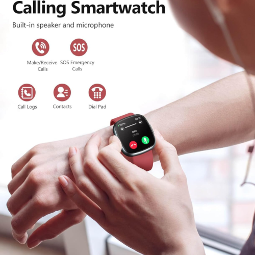 Smart Watch, 1.72" Smart Watch for Men Women, Fitness Tracker with 100+ Sport Modes, IP68 Waterproof, Heart Rate/Sleep/Spo2 Monitor, Activity Tracker