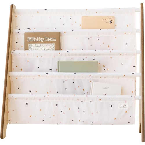 Image 1 of 5.. 3 Sprouts Recycled Fabric Kids Bookshelf - Terrazzo Cream