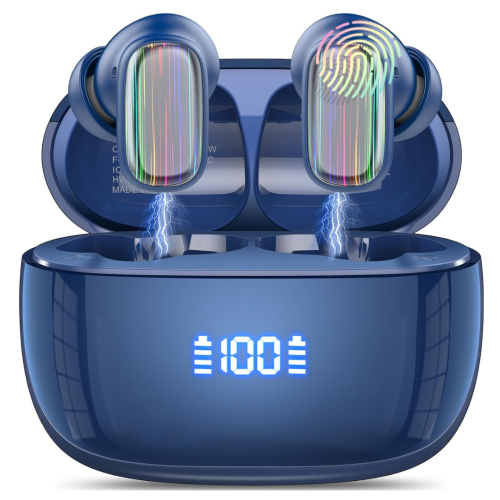 Wireless Earbuds, Bluetooth 5.4 Earbuds Stereo Bass, 40Hrs Playtime Bluetooth Earbuds Built in Noise Cancellation Mic, Bluetooth Headphones in-Ear