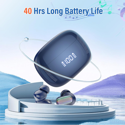 Wireless Earbuds, Bluetooth 5.4 Earbuds Stereo Bass, 40Hrs Playtime Bluetooth Earbuds Built in Noise Cancellation Mic, Bluetooth Headphones in-Ear