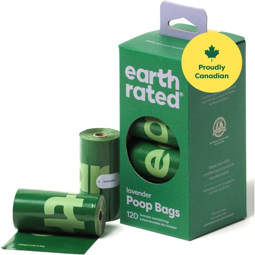 Earth Rated, Poop Bags for Dogs Guaranteed Leak Proof and Extra Thick Waste Bag Refill Rolls, Lavender Scented, 120 Count
