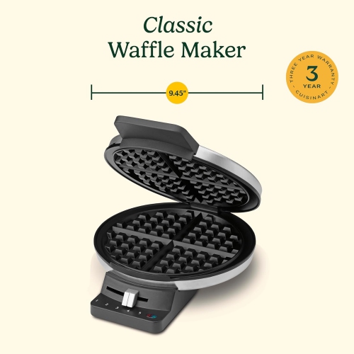 Cuisinart WMR-CA Round Classic Waffle Maker, Silver