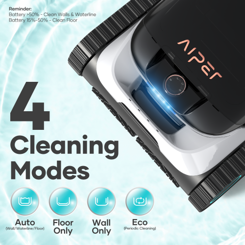 Aiper Scuba N1 Plus - Nettoyant robotique pour piscine avec filtration MicroMesh™ pour piscines creusées, chenilles Caterpillar et application mobile