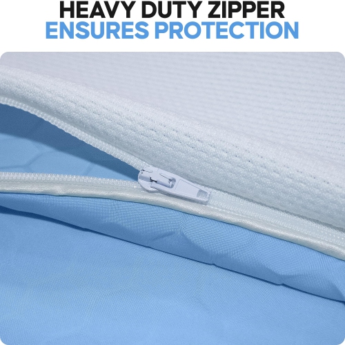 Canadian Linen Cooling Waterproof Pillow Protector Zipper Encasement 20"x36" King 2 pack Soft Absorbent Breathable Bed Bug Proof Pillow Bedcover Hotel