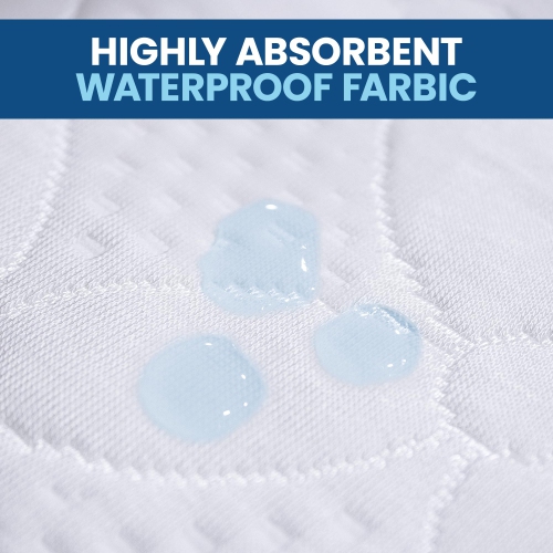 Canadian Linen Bamboo Viscose Waterproof Pillow Protector Zipper Closure Flower Design 20"x26" Standard 2 pack Soft Absorbent Breathable Cooling