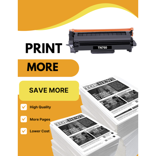 StarInk Compatible Brother TN760 Toner Cartridge Black With Chip 3K