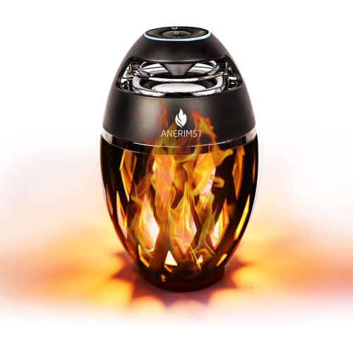 Outdoor Bluetooth Speaker with Flame LED Light, 5W Stereo Sound, Waterproof & Shockproof, 18H Playtime, Wireless Pairing for Parties and Garden Use