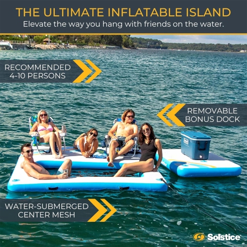 Inflatable Rec Mesh Dock with Removable Insert - 10' X 8'
