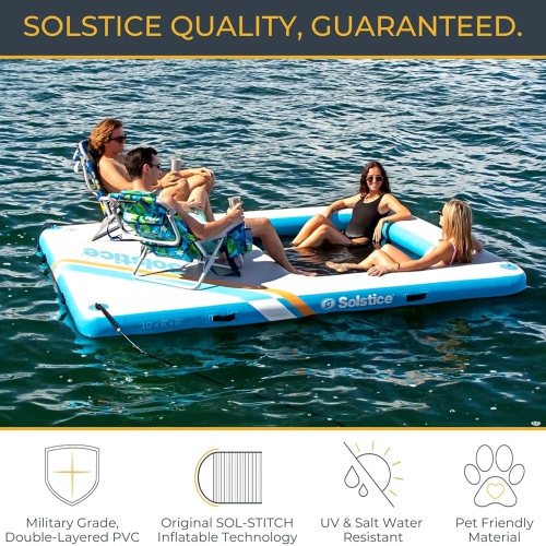 Inflatable Rec Mesh Dock with Removable Insert - 10' X 8'