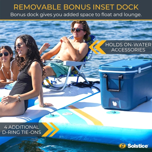 Inflatable Rec Mesh Dock with Removable Insert - 10' X 8'