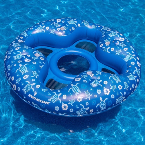Inflatable 4 Person Tropical Pool Lounger - 85"