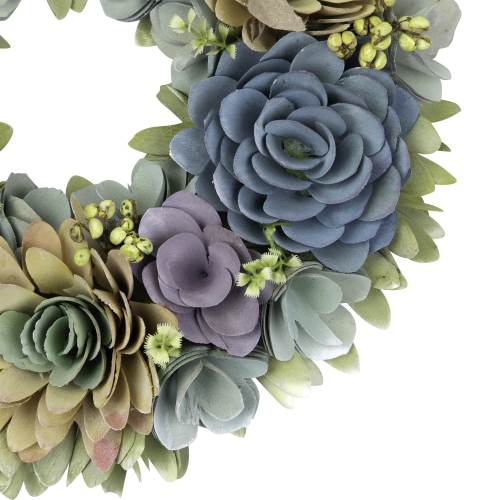 Artificial Floral Wooden Spring Wreath with Seed Pods - 14"