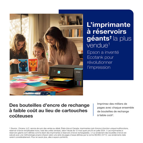 Imprimante à jet encre tout-en-un sans fil avec réservoir Supertank EcoTank ET-2980 d'Epson - Noir