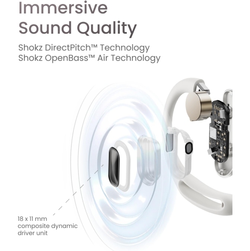 Shokz OpenFit Air Open-Ear True Wireless Earbuds - White