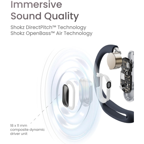 Shokz OpenFit Air Open-Ear True Wireless Earbuds - Black