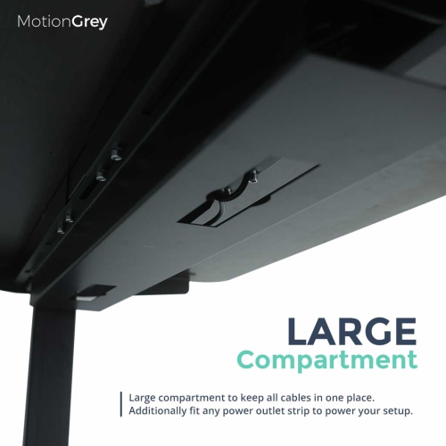 Système de gestion des câbles pour dessous de bureau MotionGrey, range-câbles, plateau d'organisation pour tables d'ordinateur de travail, bureaux