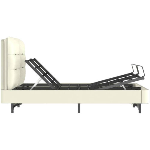 MotionGrey – Cadre de grand lit électrique réglable – Base en acier au carbone avec télécommande avec fil – Positions réglables de la tête et des