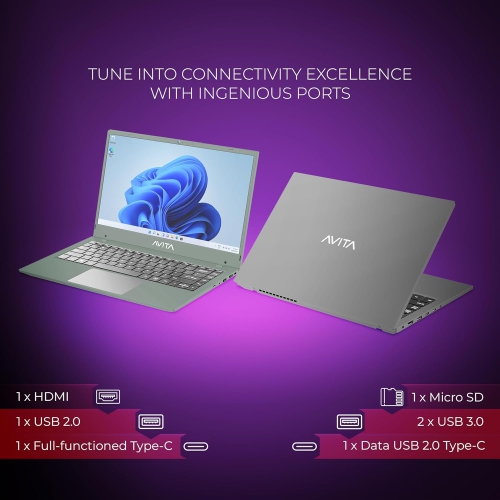 AVITA Liber E 12th Gen Intel core i5 1235U 8GB RAM 512GB SSD 14.1inch FHD IPS Display Windows 11 Home 1.53 Kg Thin&Light,Silver