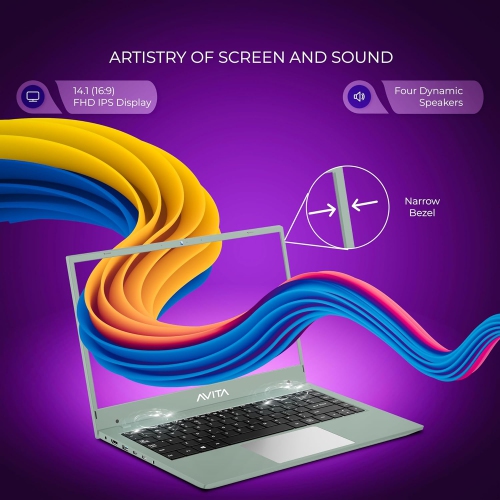 AVITA Liber E 12th Gen Intel core i5 1235U 8GB RAM 512GB SSD 14.1inch FHD IPS Display Windows 11 Home 1.53 Kg Thin&Light,Silver