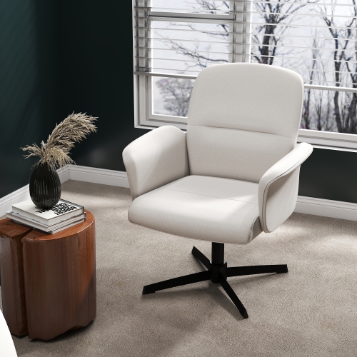 HOMY CASA  Contemporary Upholstered Living Room Chair – Chenille In Beige