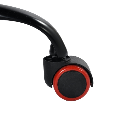 Homy Casa Adjustable Task Chair with Ergonomic Back Soft Seat Wheels, Red