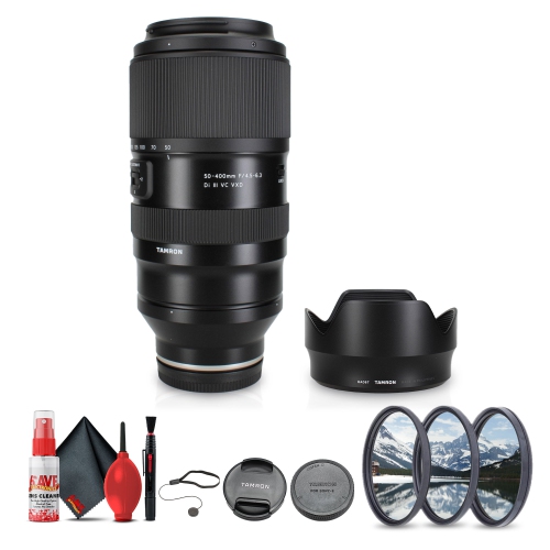 TAMRON  50-400MM F/4.5-6.3 Di Iii Vc Vxd Lens (Sony E) + Lens Filter Kit + More