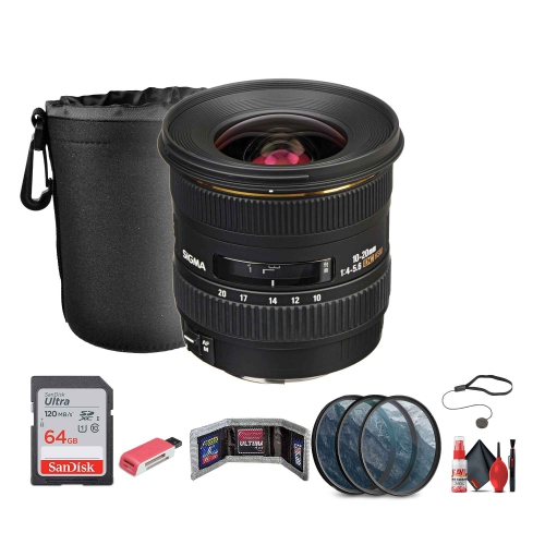 SIGMA  10-20MM F/4-5.6 Ex Dc J Autofocus Lens for Pentax Digital Cameras Bundle