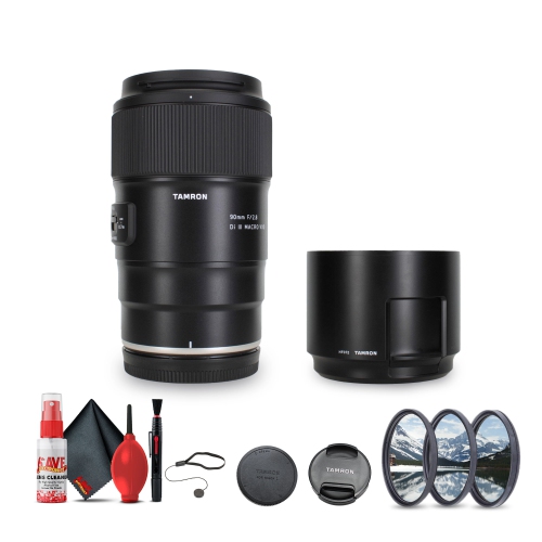 TAMRON  90MM F/2.8 Di Iii Vxd Macro Lens (Nikon Z) + Lens Filter Kit + Cleaning Kit + More