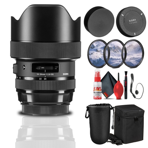 Sigma 14-24mm f/2.8 DG HSM Art Lens for Nikon F Bundle