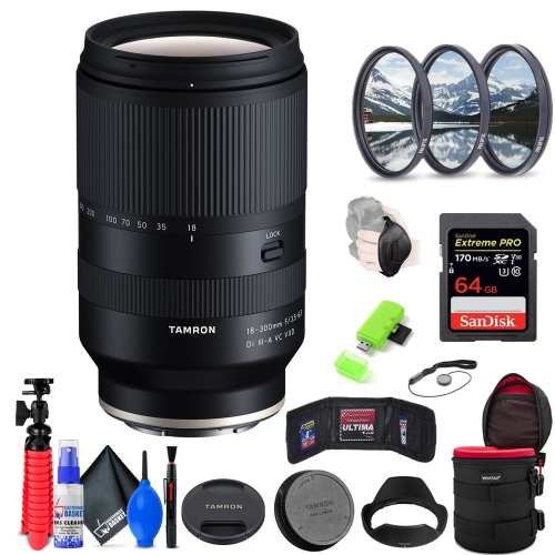 Tamron 18-300mm f/3.5-6.3 Di III-A Lens for Sony E + Accessories
