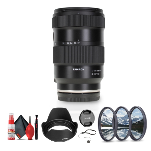 TAMRON  17-50MM F/4 Di Iii Vxd Lens (Sony E) + Lens Filter Kit + Cleaning Kit + More